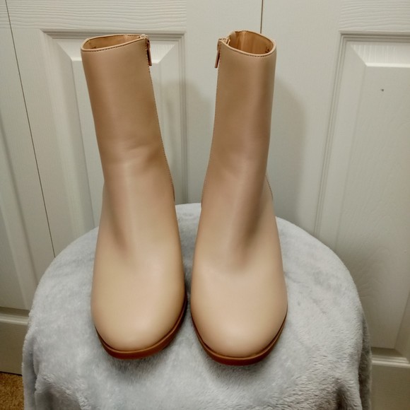 A New Day Women's 'Janelle' Chunky Heel Dress Boots in Taupe Size 10 - Picture 1 of 7